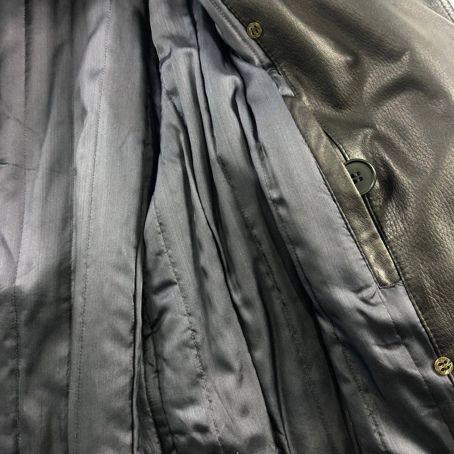 Giorgio Armani Leather Belted Trench Coat