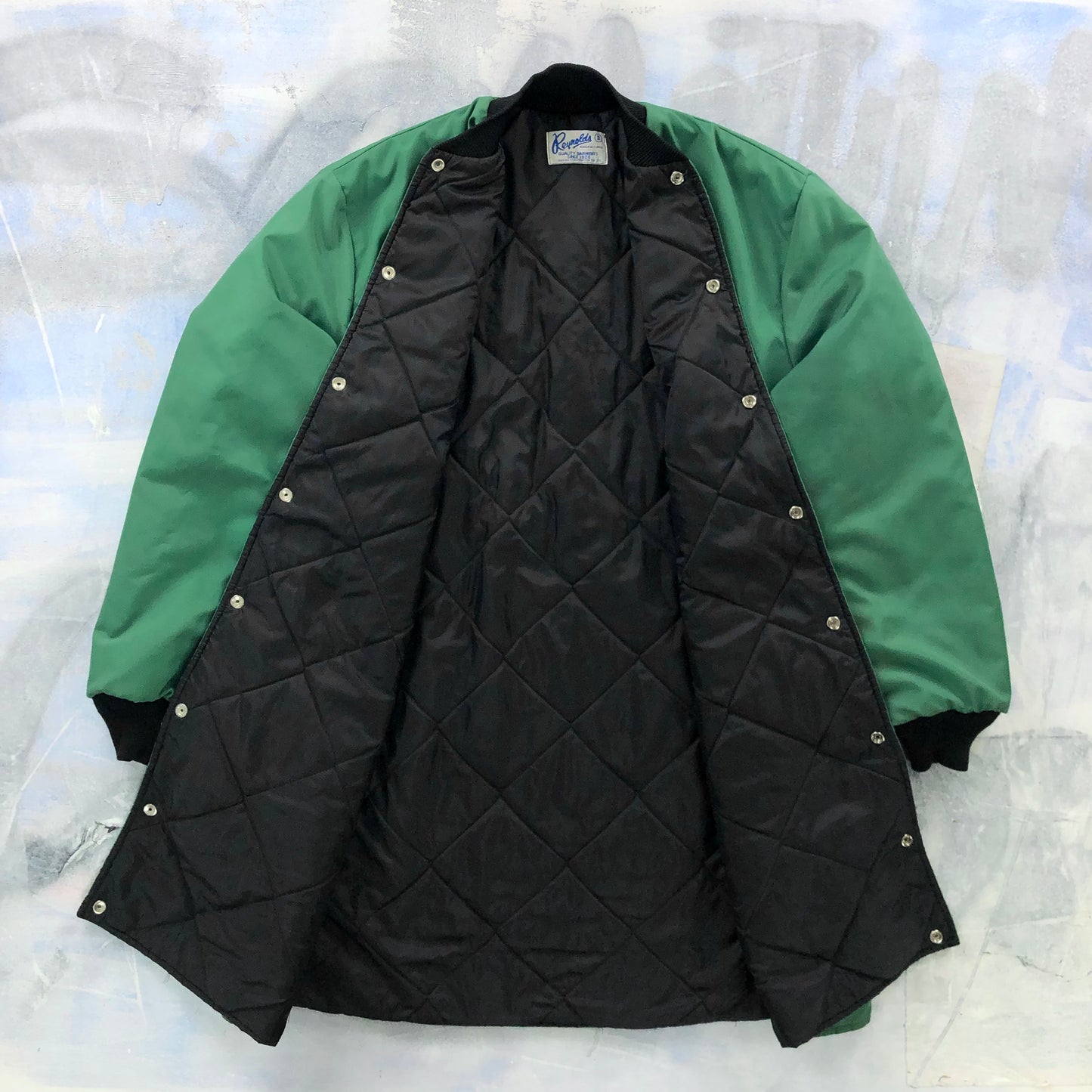 Vintage Three Quarter Quilted Lined Button Sport Jacket XL