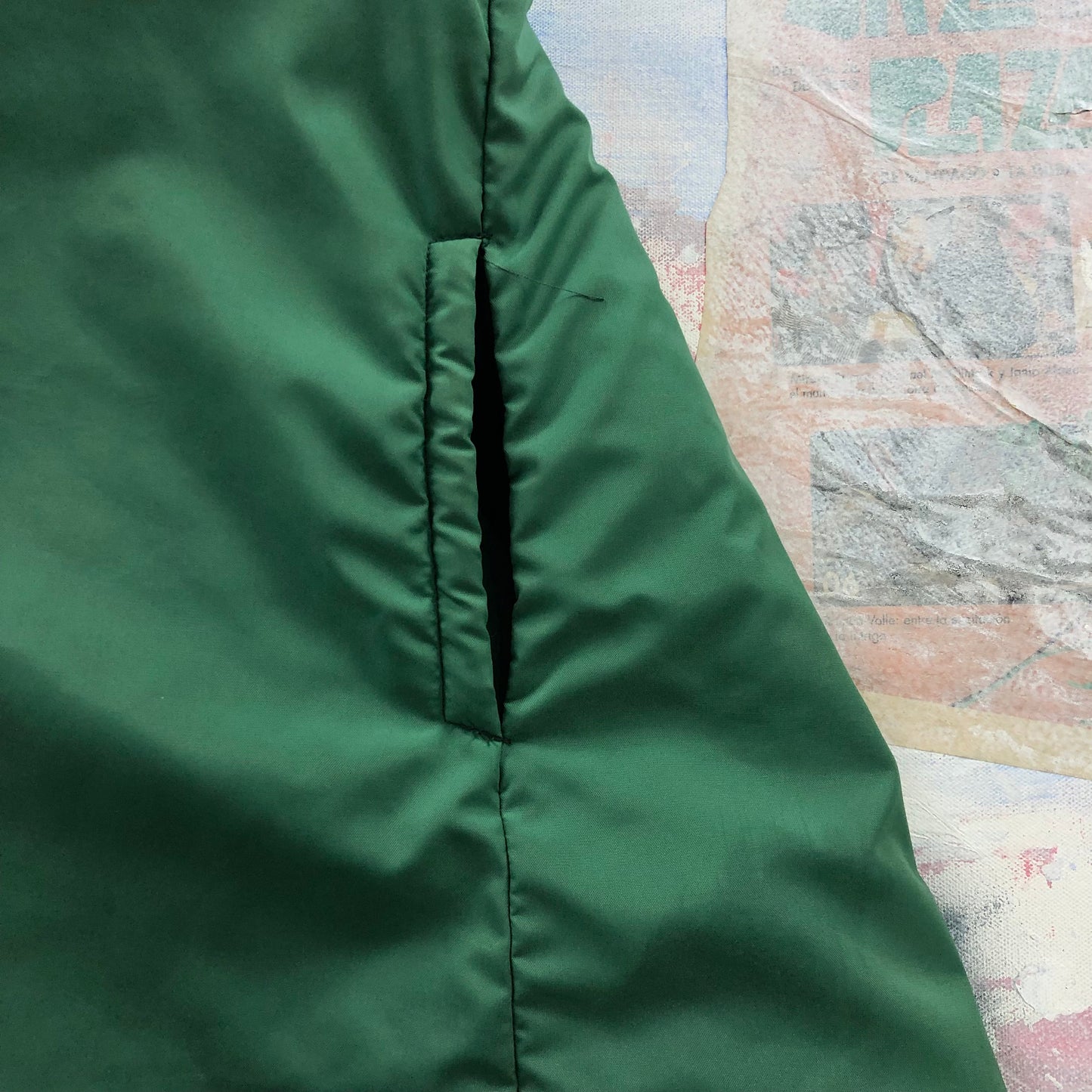 Vintage Three Quarter Quilted Lined Button Sport Jacket XL