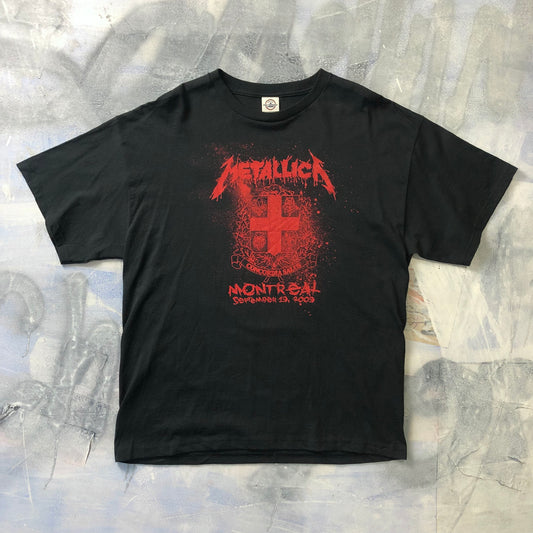 Vintage Metallica Show Your Scars Kicking Ass One City At A Time Montreal 2009 Tour T Shirt XL