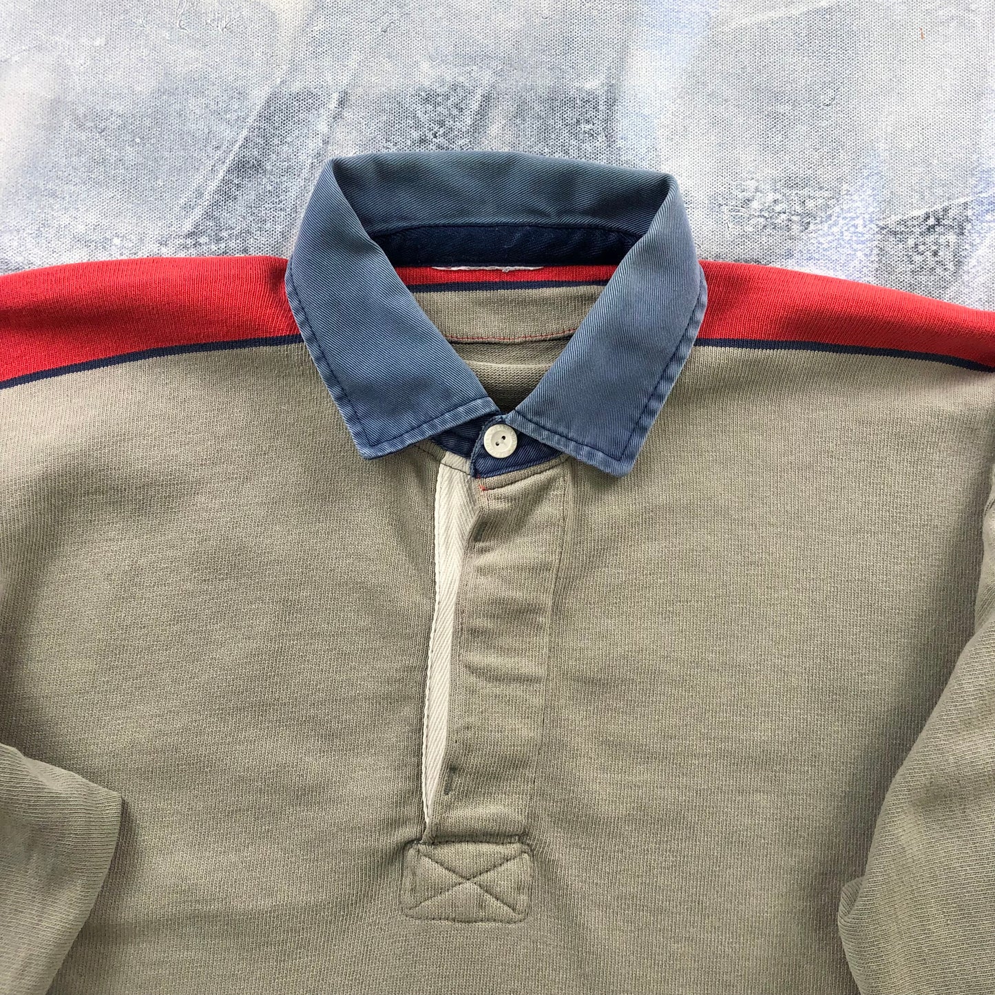 Vintage Barbarian Rugby Long Sleeve Polo Shirt L