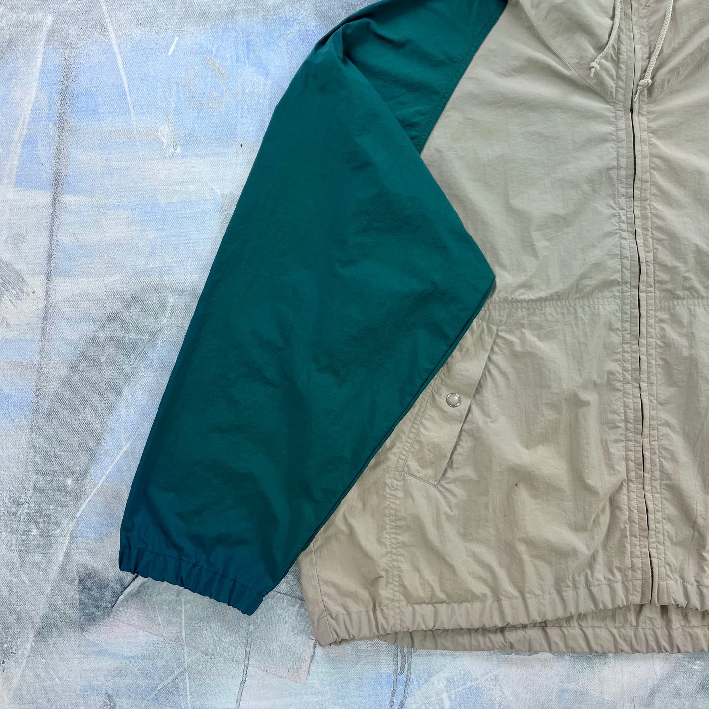 Vintage 80s Polo Ralph Lauren Sport Hooded Windbreaker Zip Jacket L