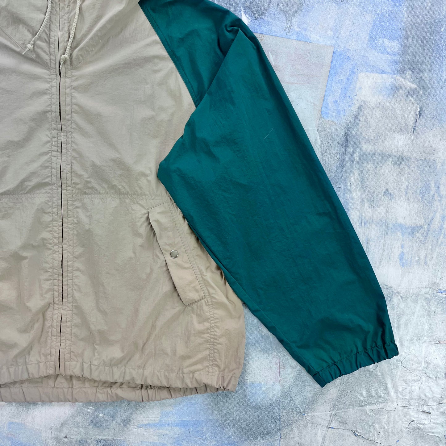 Vintage 80s Polo Ralph Lauren Sport Hooded Windbreaker Zip Jacket L
