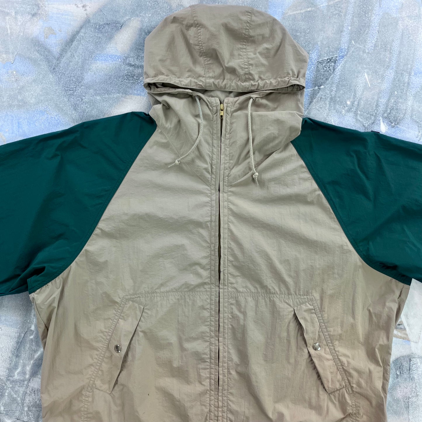 Vintage 80s Polo Ralph Lauren Sport Hooded Windbreaker Zip Jacket L