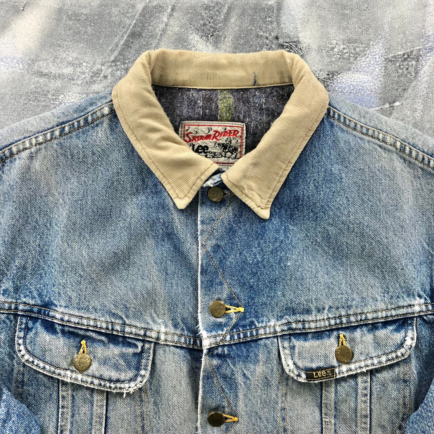 Vintage Lee Storm Rider Denim Button Jacket XL