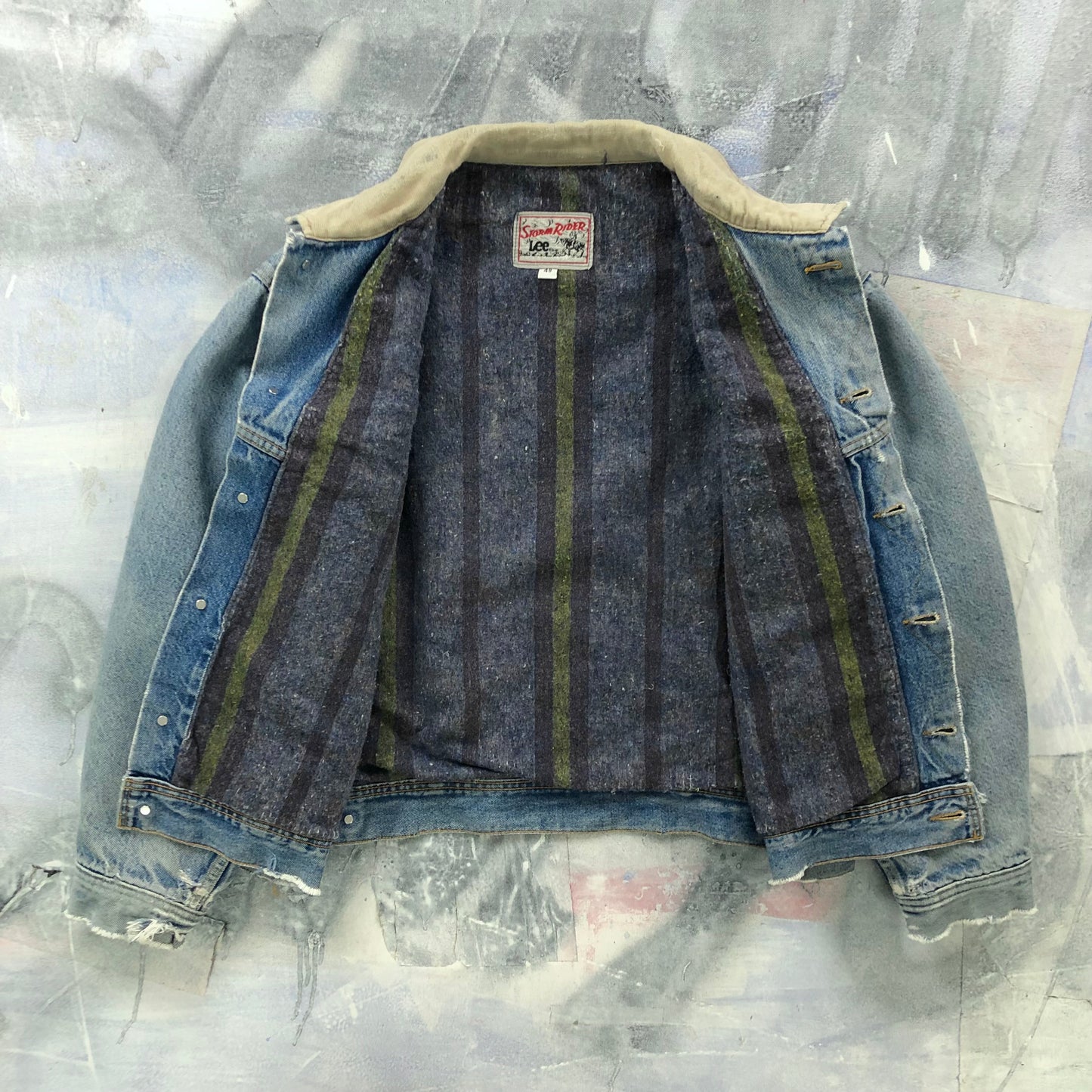 Vintage Lee Storm Rider Denim Button Jacket XL