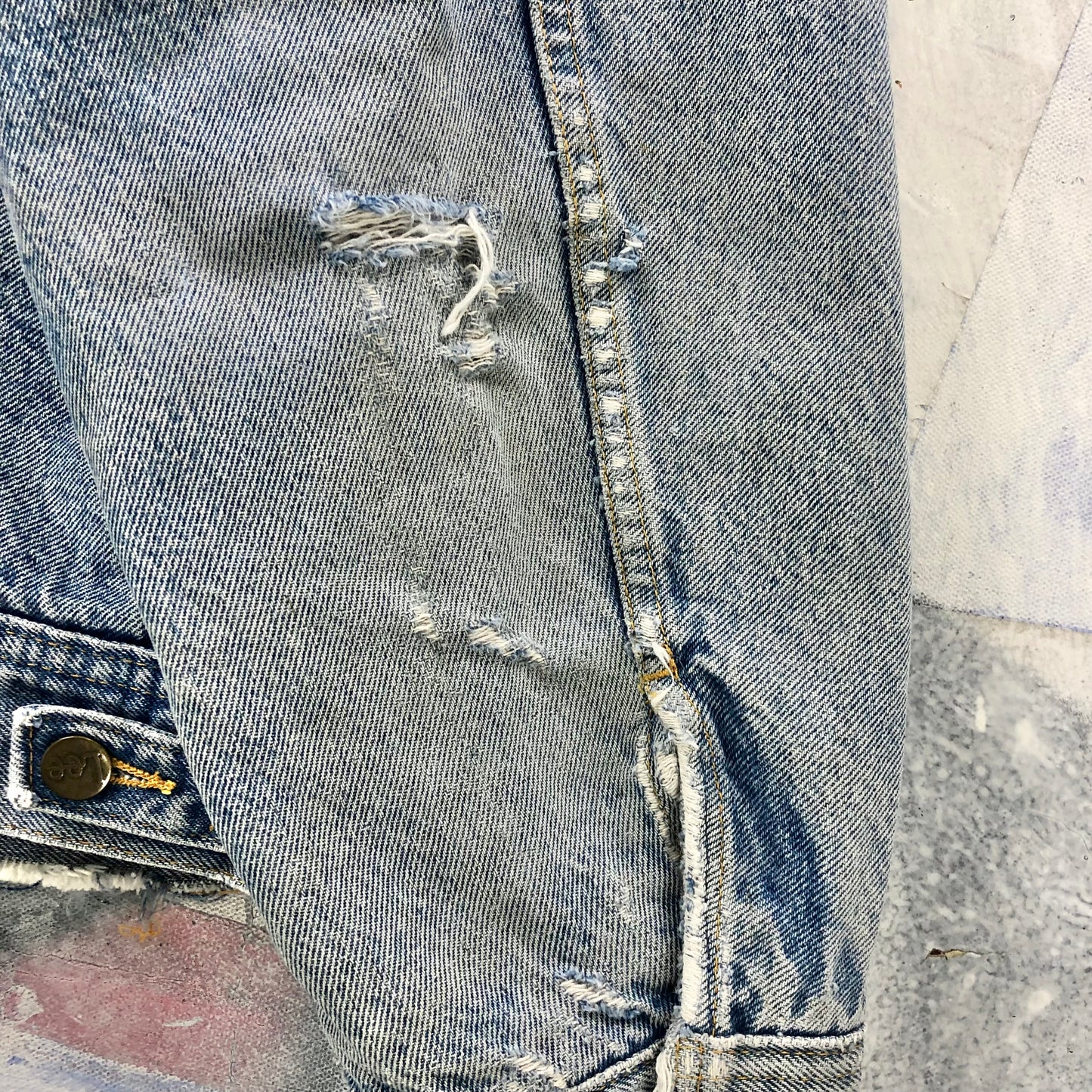 Vintage Lee Storm Rider Denim Button Jacket XL