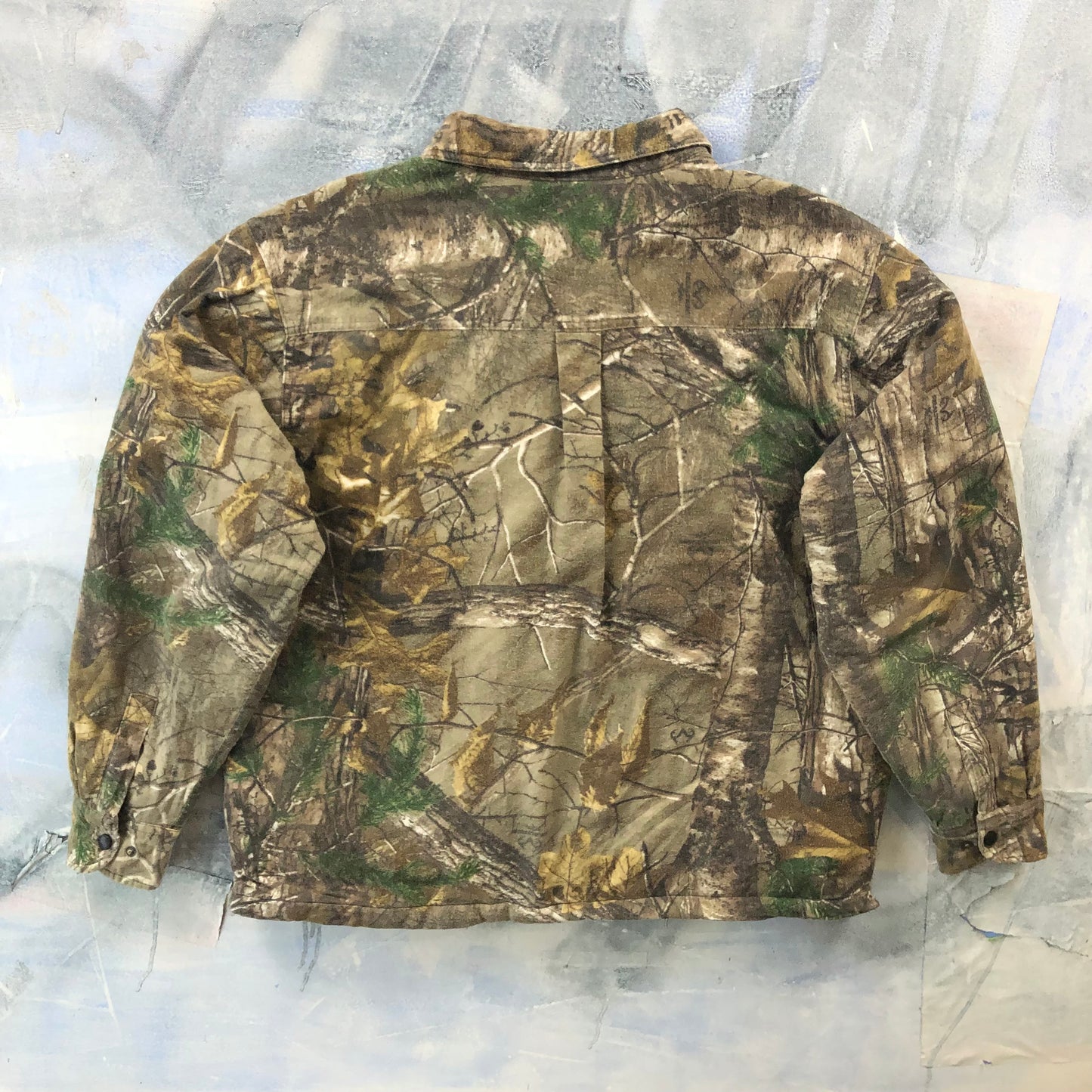 Vintage Real Tree Camo Quilted Lined Button Flannel XL