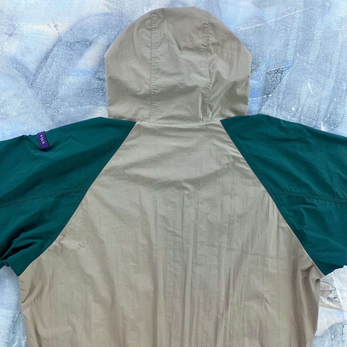 Vintage 80s Polo Ralph Lauren Sport Hooded Windbreaker Zip Jacket L