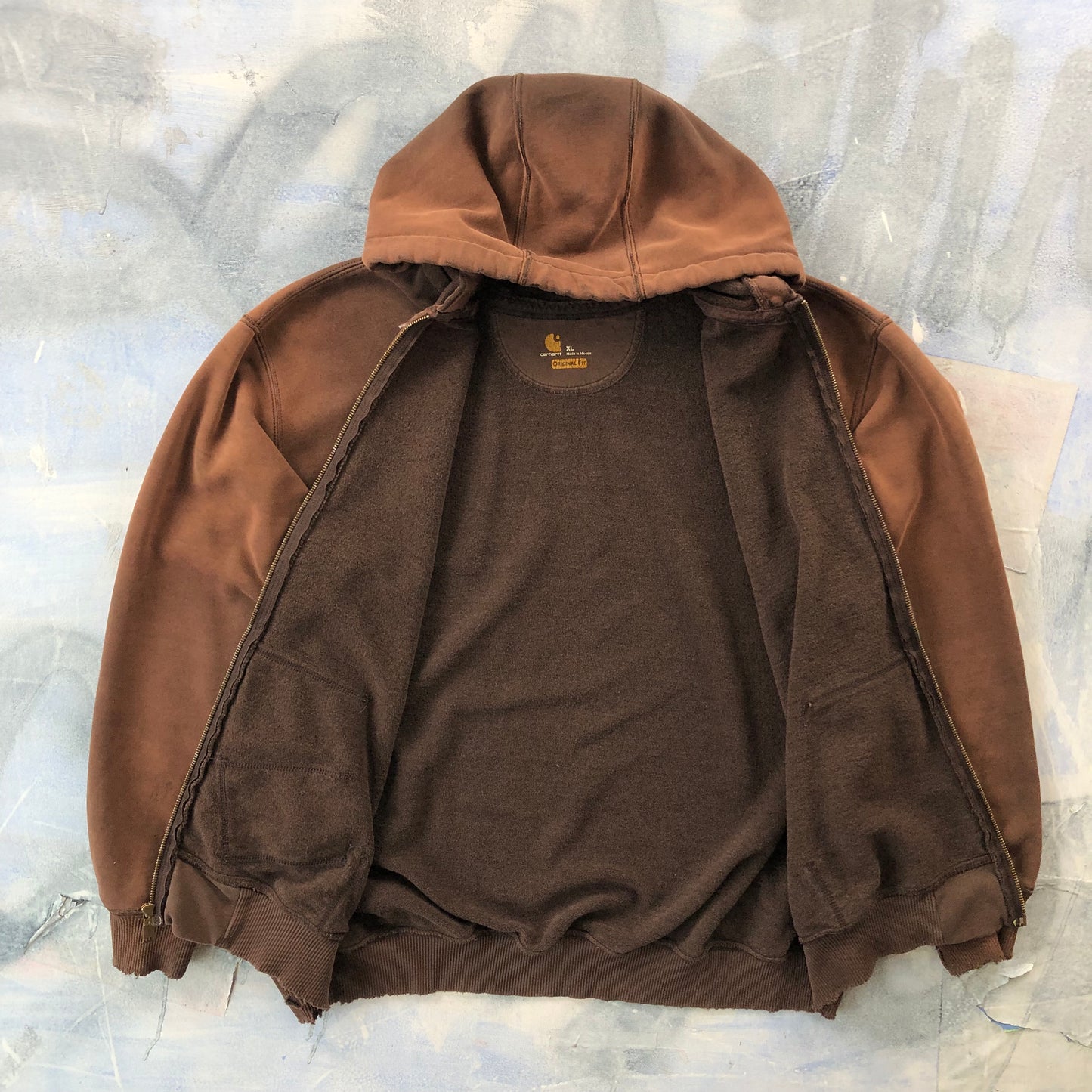 Vintage Carhartt Original Fit Zip Hoodie Sweatshirt XL