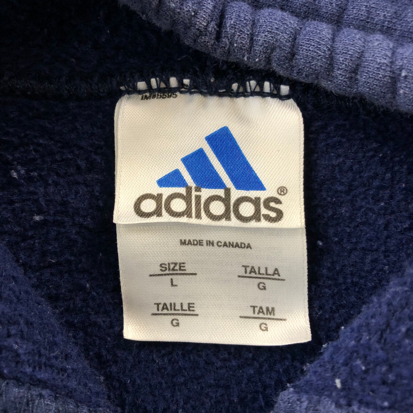Vintage 90s Adidas Three Stripes Hoodie Sweatshirt L