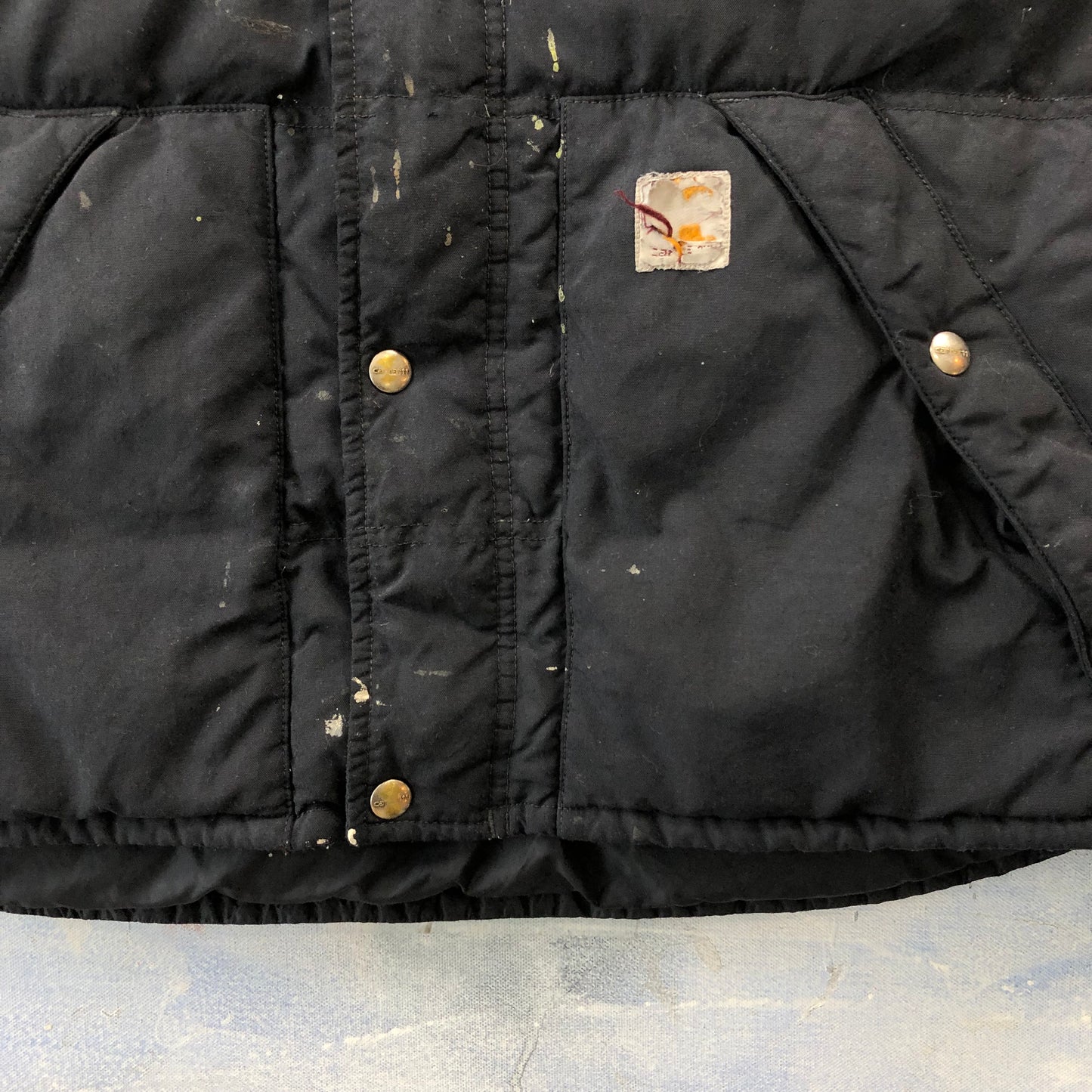 Vintage Carhartt Down Vest Zip Button Jacket L
