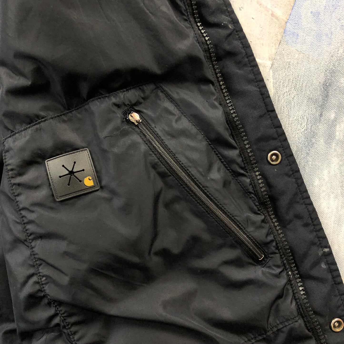 Vintage Carhartt Down Vest Zip Button Jacket L