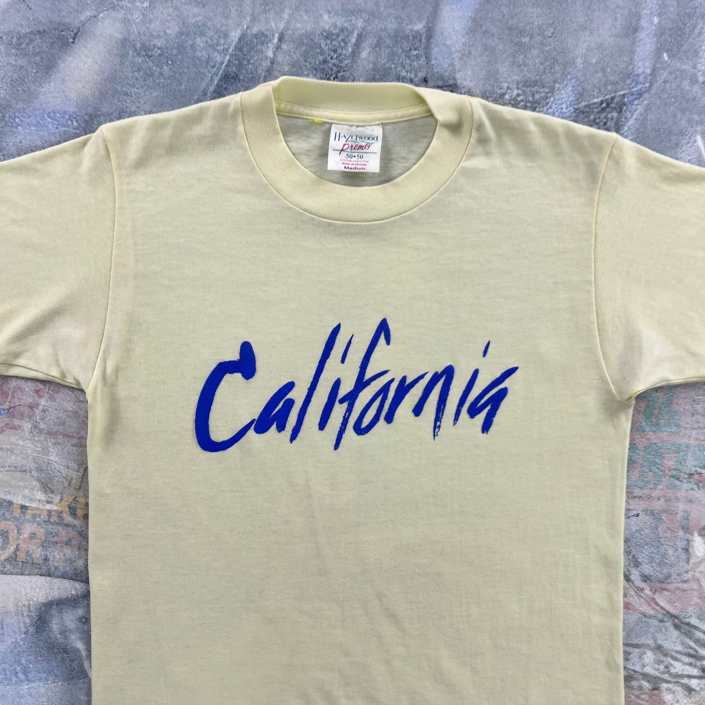 Vintage 80s California Spell Out Single Stitch T Shirt M