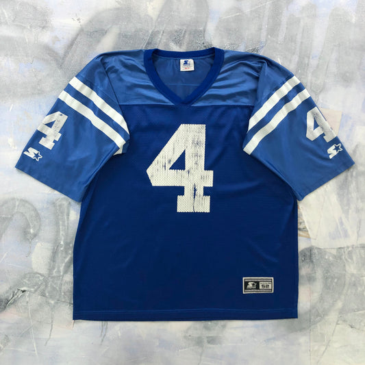 Vintage USA 90s Starter NFL Indianapolis Colts Jim Harbaugh 4 Jersey XL