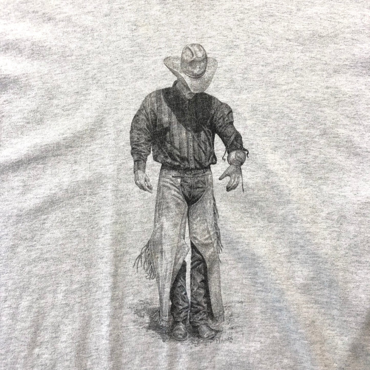 Vintage Marc Houde Cowboy Artwork T Shirt XL