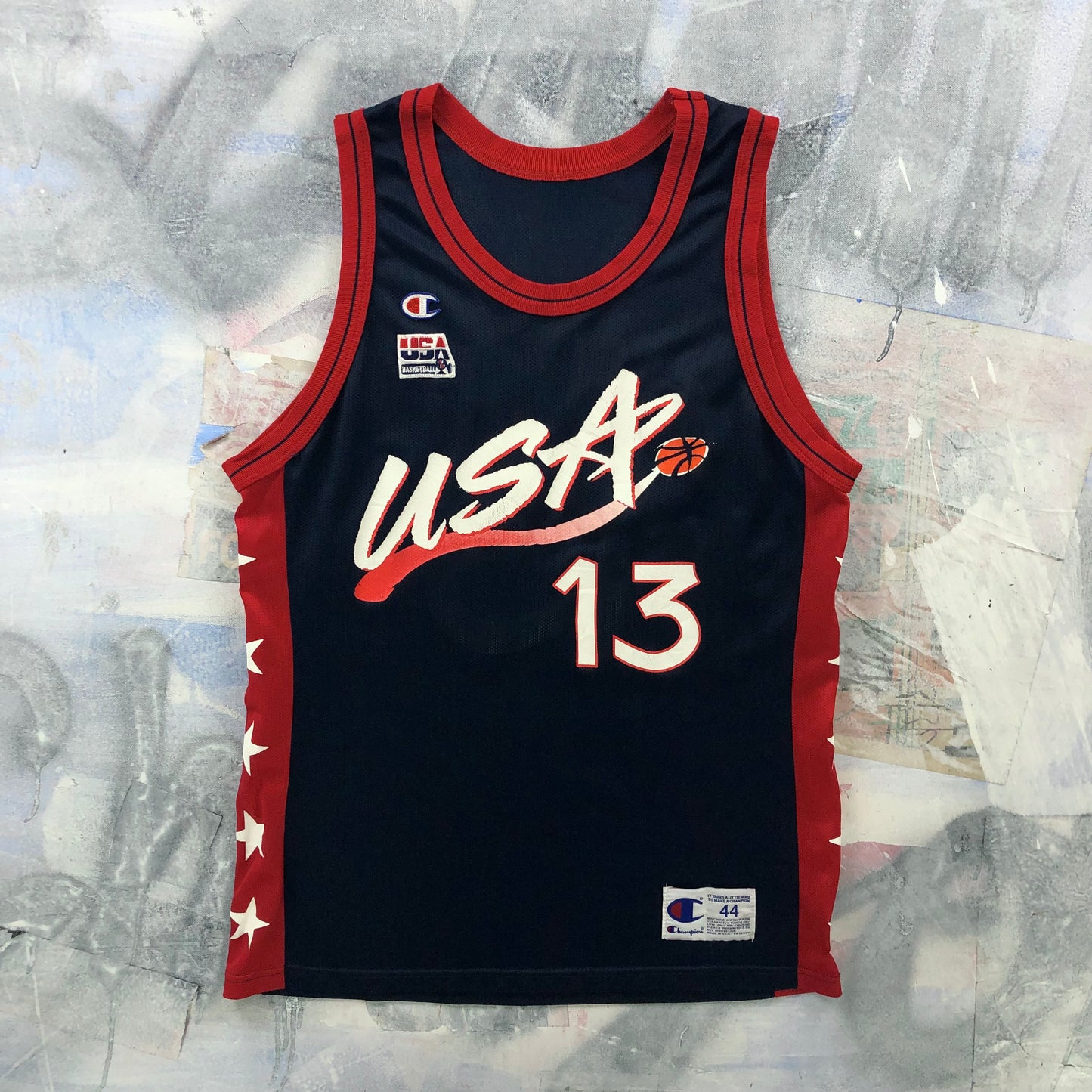 Vintage Champion Olympic USA Basketball Shaquille O`Neal 13 Jersey L