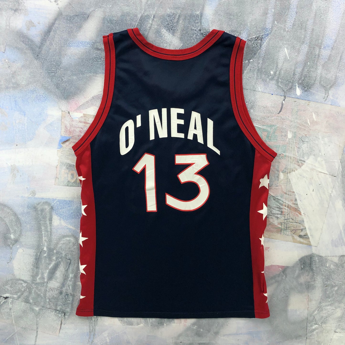 Vintage Champion Olympic USA Basketball Shaquille O`Neal 13 Jersey L