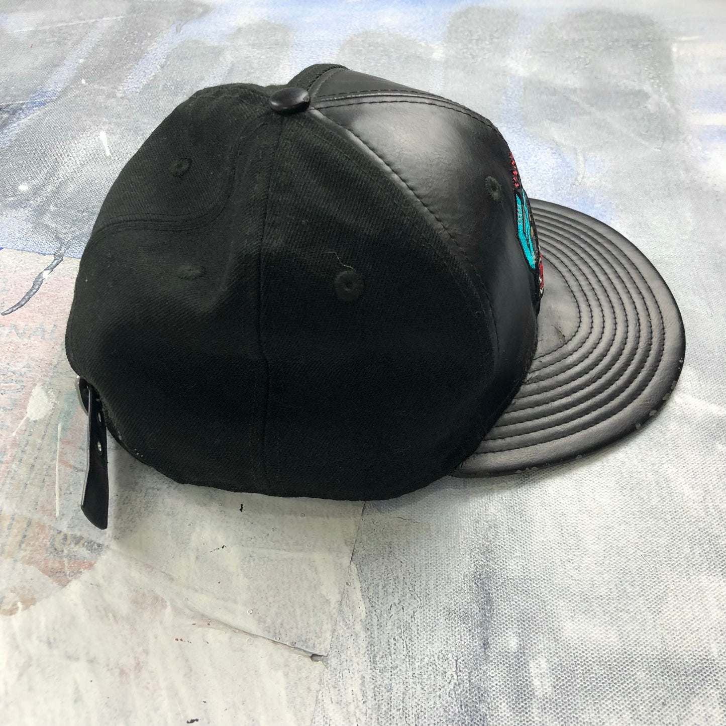 Vintage New Era Hardwood Classics NBA Vancouver Grizzlies Half Leather Snapback Hat
