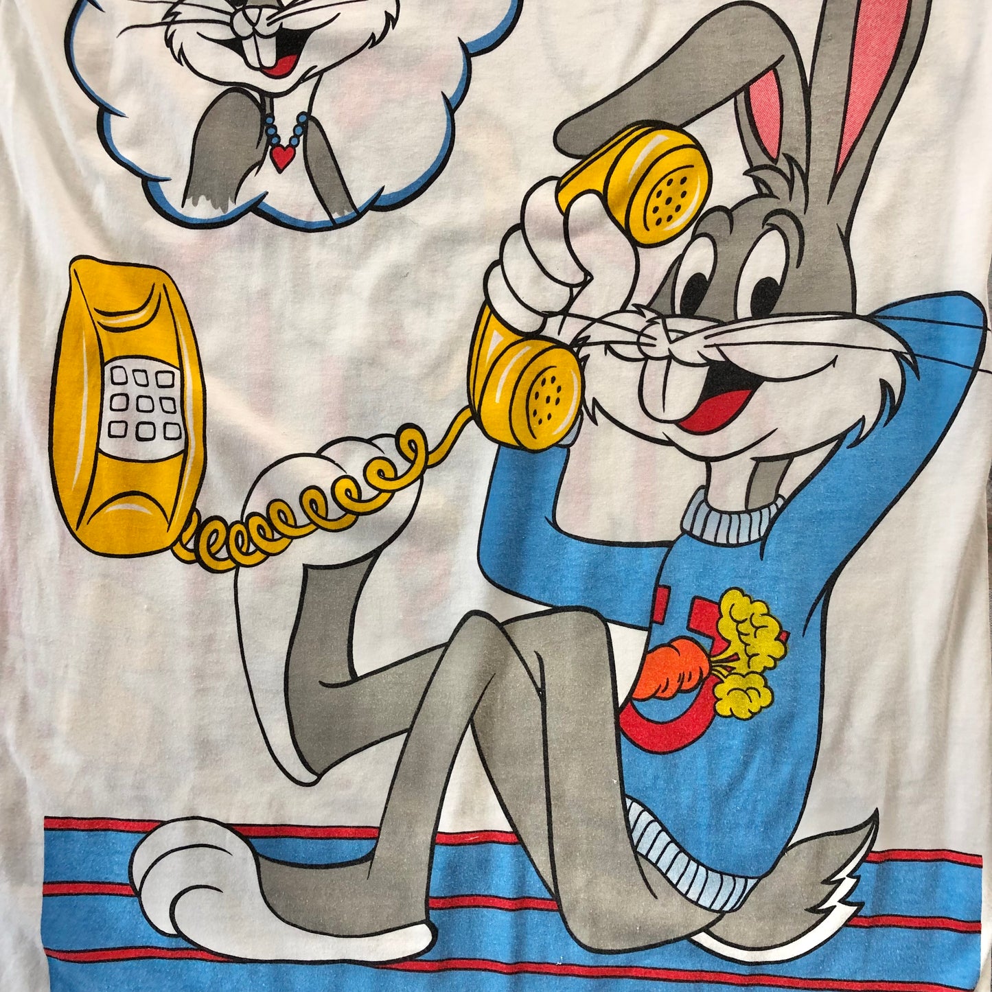 Vintage 1986 Bugs & Honey Bunny Hearts Call T Shirt L