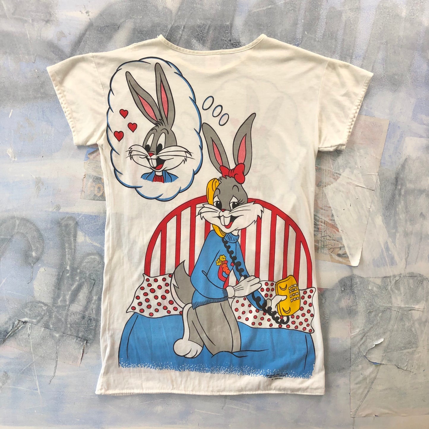 Vintage 1986 Bugs & Honey Bunny Hearts Call T Shirt L