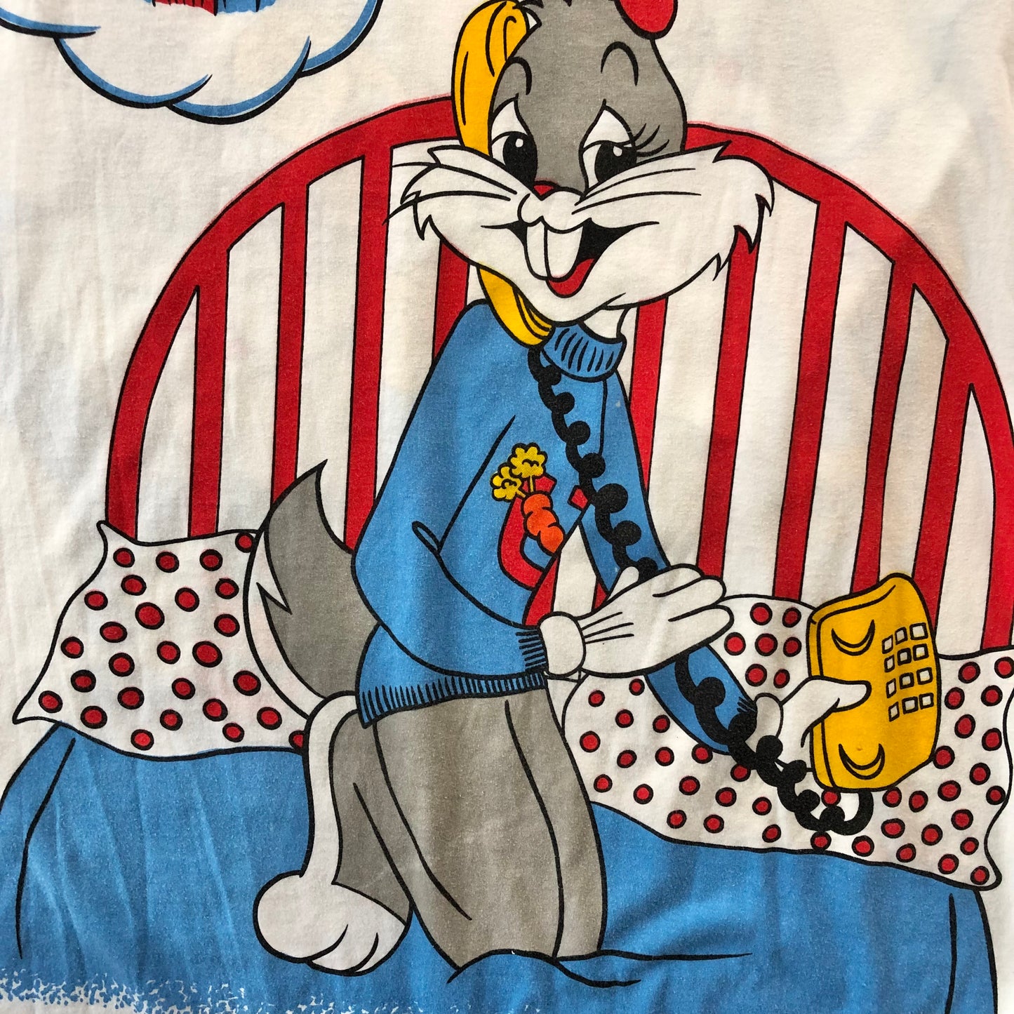 Vintage 1986 Bugs & Honey Bunny Hearts Call T Shirt L