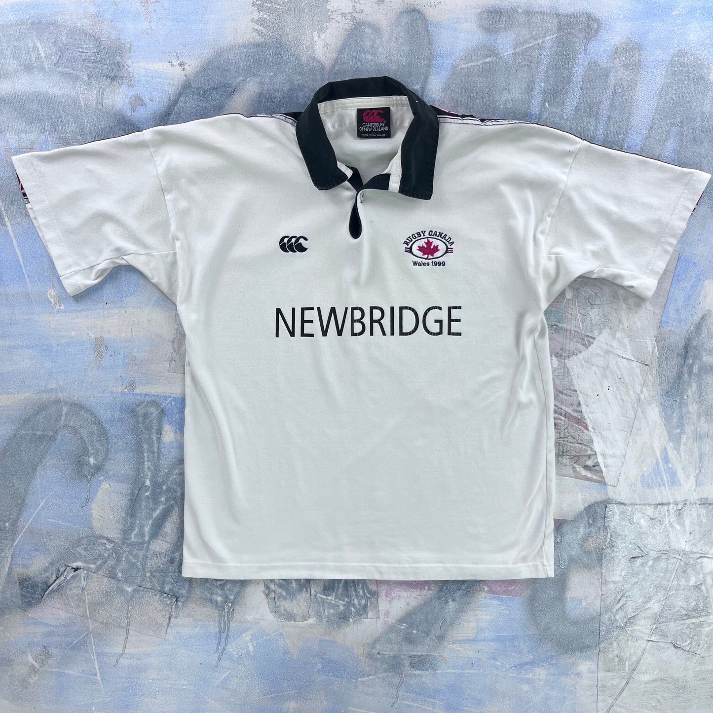 Vintage 90s Canterbury Canada Vs Wales Rugby Union Polo Shirt XL