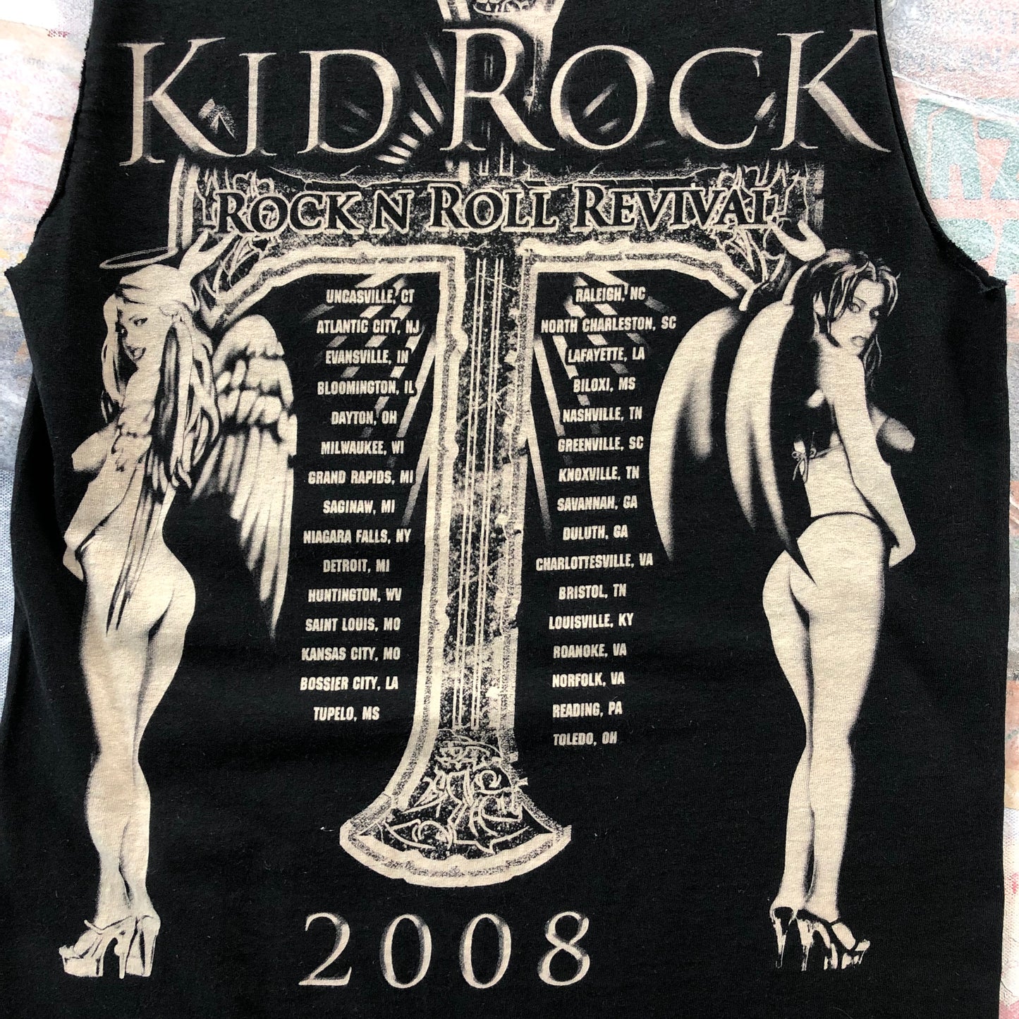 Vintage 2008 Rock & Roll Revival Kid Rock Custom Cut Tank Top S
