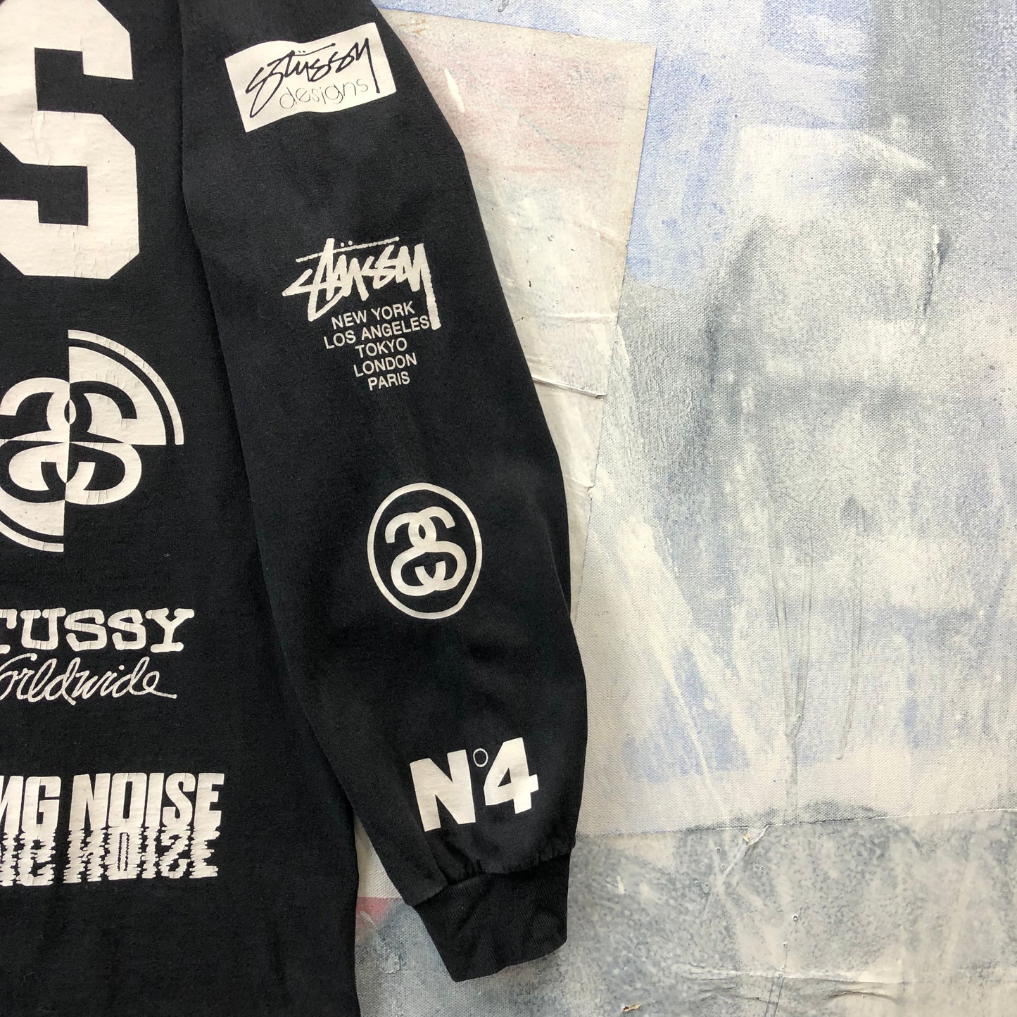 Vintage Stussy Worldwide Tribe Skull Rat Long Sleeve T Shirt M