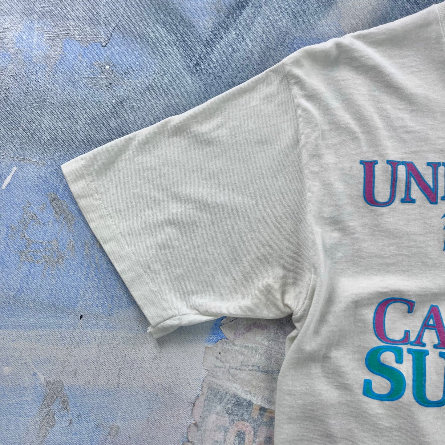 Vintage 80s USA University De California Surfing Single Stitch T Shirt M
