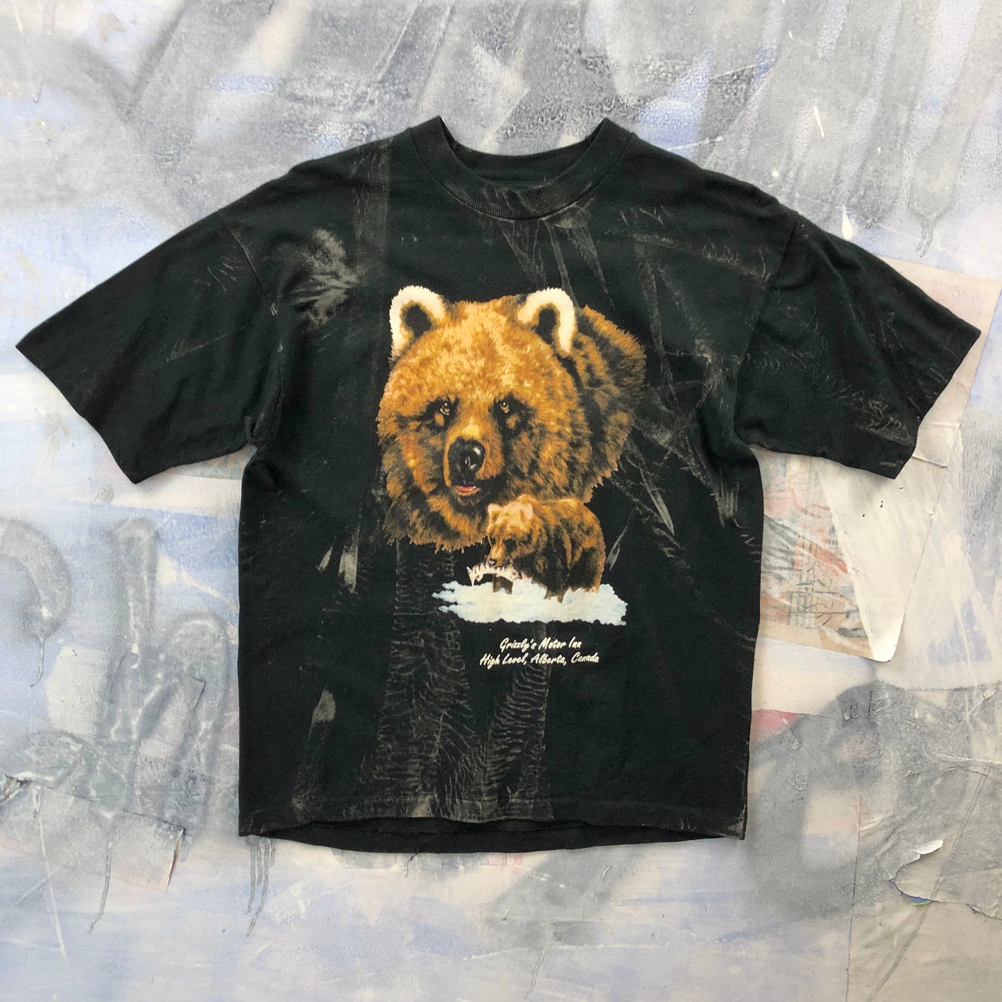 Vintage Grizzlys Motor Inn High Level Alberta Canada T Shirt L