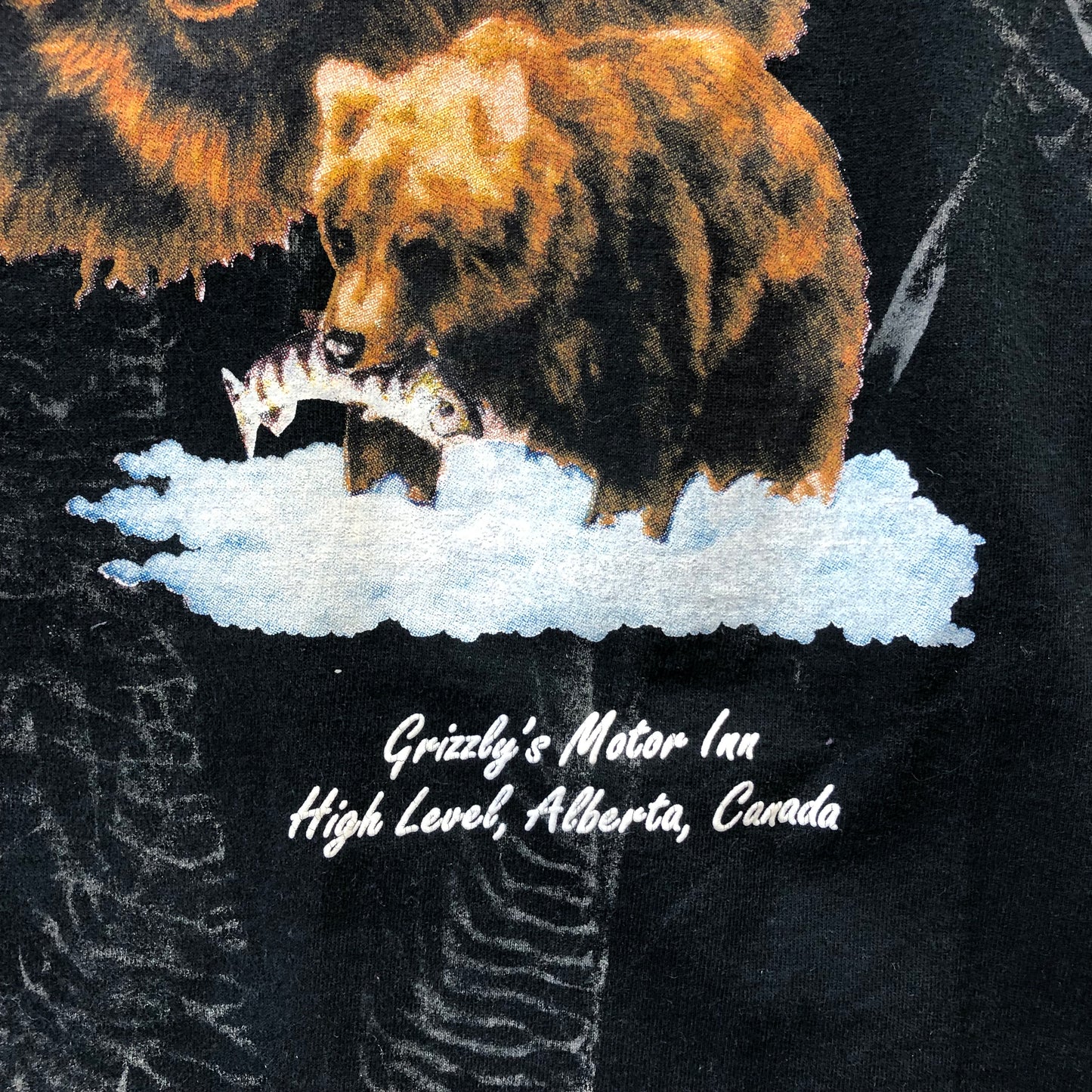 Vintage Grizzlys Motor Inn High Level Alberta Canada T Shirt L