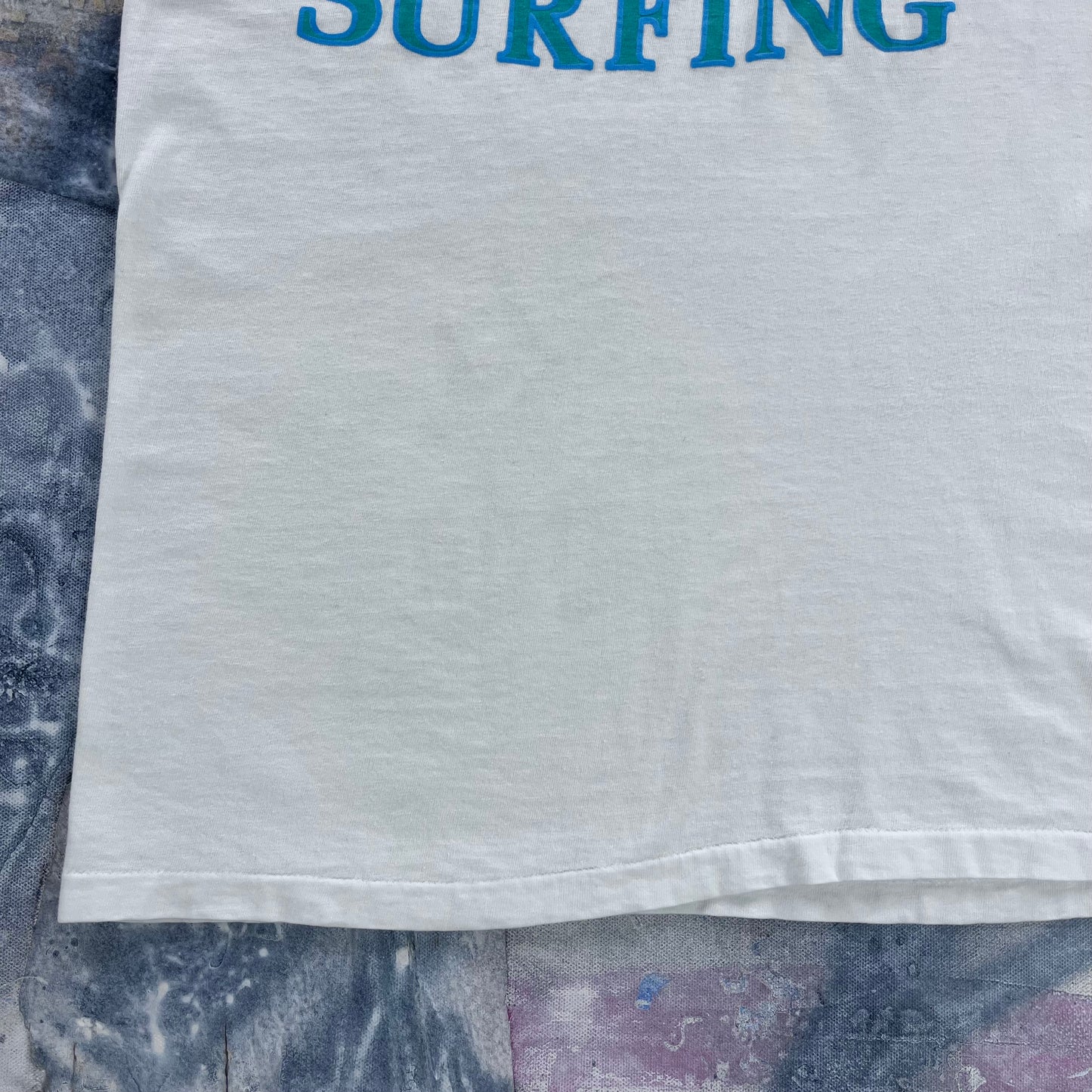 Vintage 80s USA University De California Surfing Single Stitch T Shirt M
