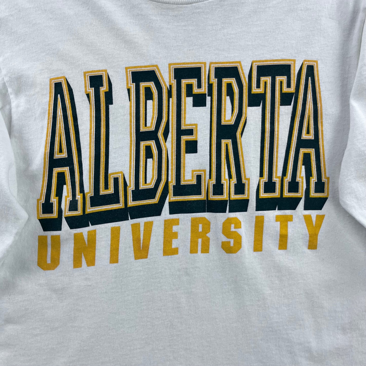 Vintage 90s USA University Of Alberta Volleyball Long Sleeve Single Stitch T Shirt M