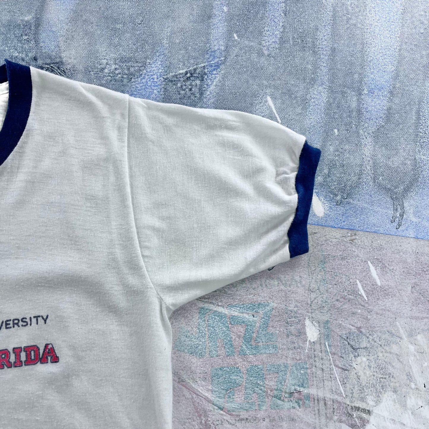 Vintage 80s USA University Of Florida Ringer Single Stitch T Shirt S