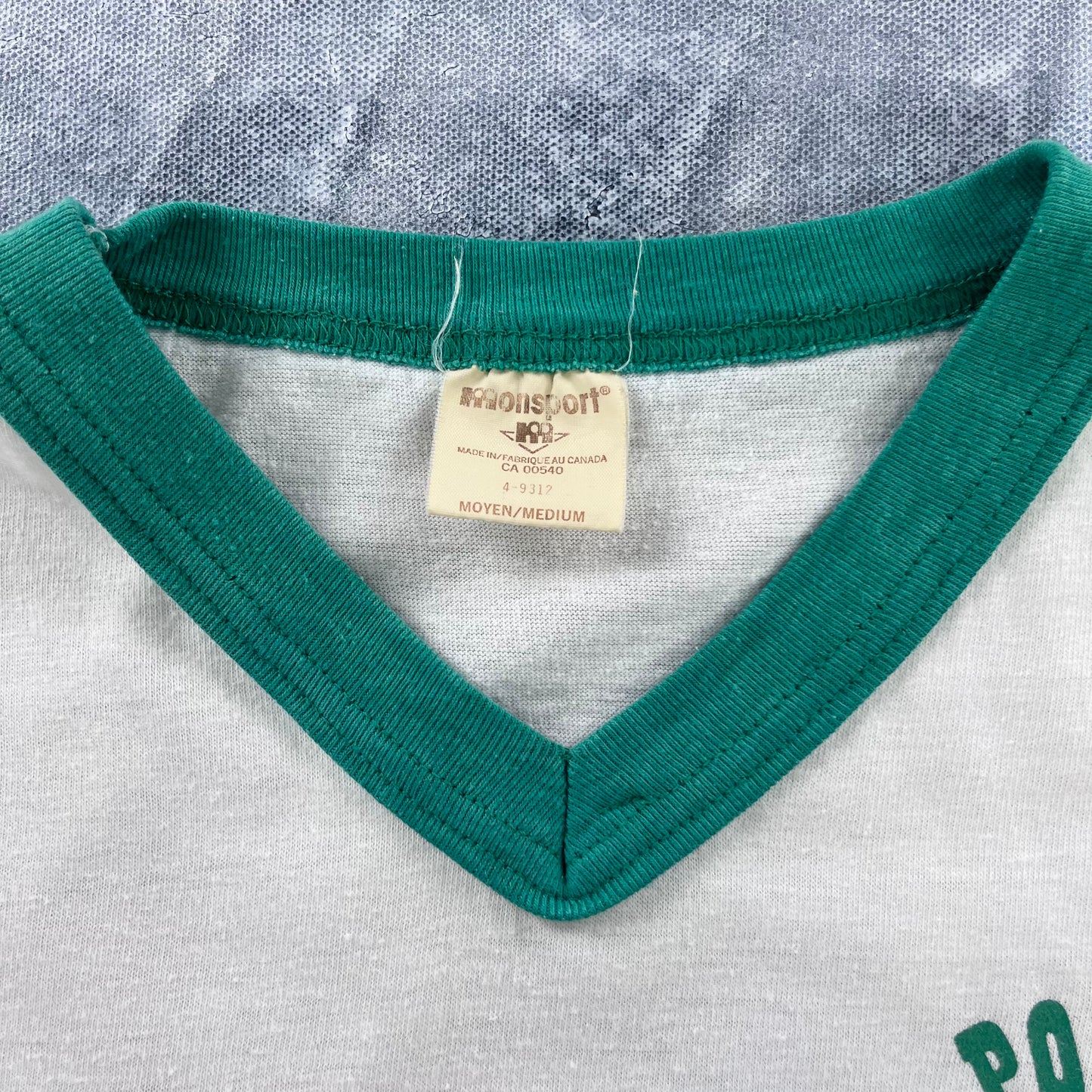 Vintage 80s Ponoka Alberta Physical Education Ringer Single Stitch T Shirt M