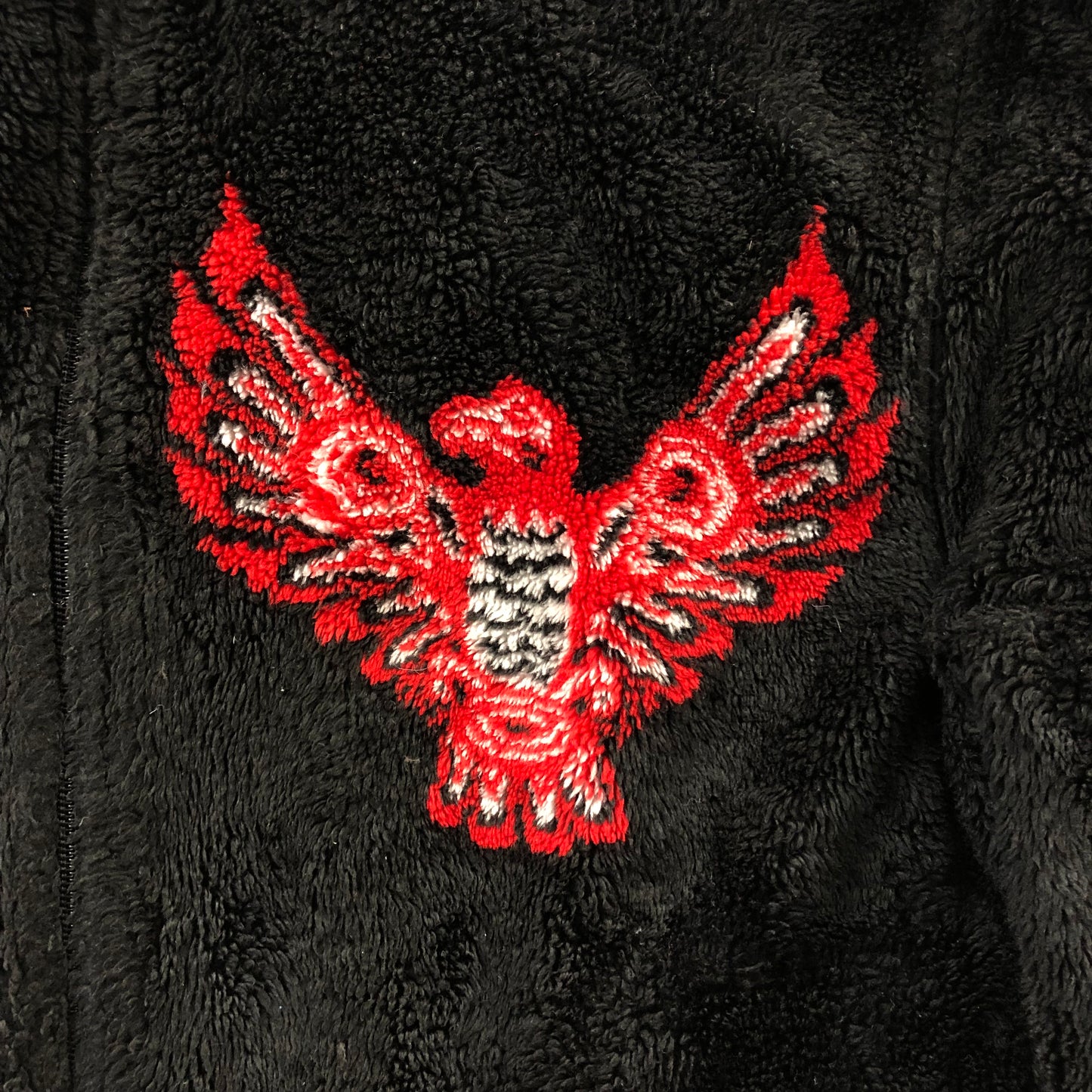 Vintage Eagle Design Full Zip Fleece Sweatshirt M