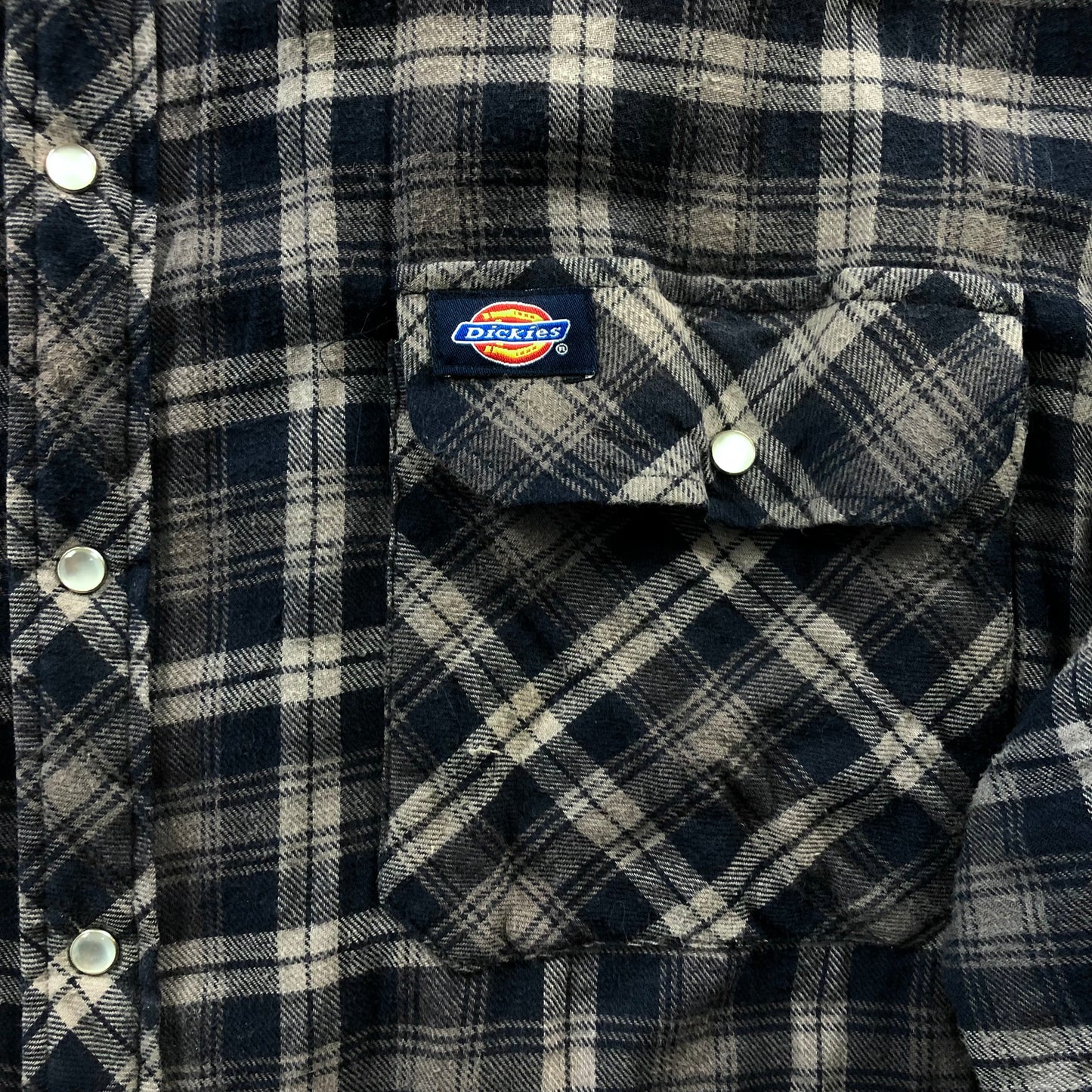 Vintage Dickies Plaid Quilted Lined Button Flannel XXXL