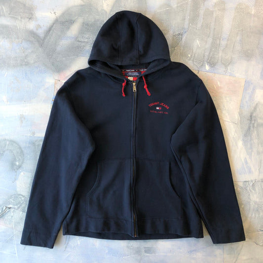 Vintage Tommy Jeans Full Zip Hoodie Sweatshirt XXL