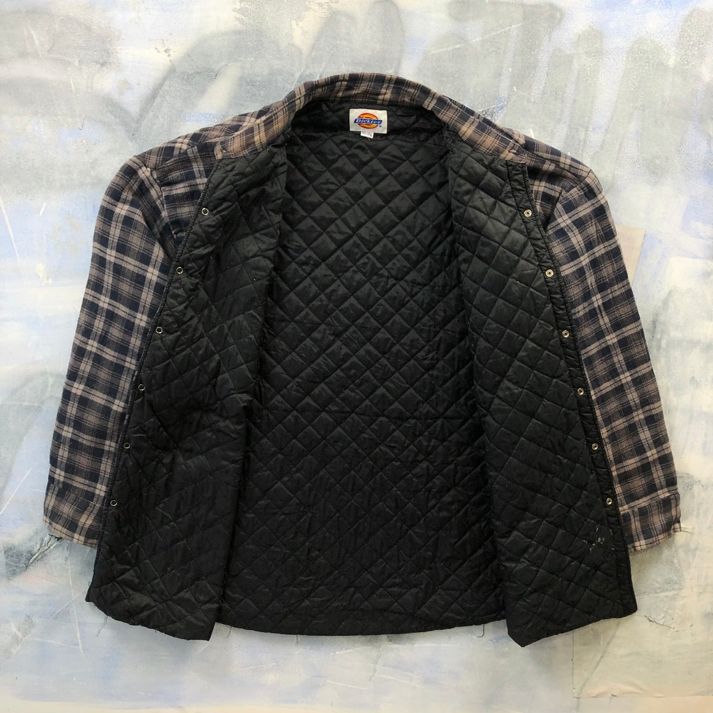 Vintage Dickies Plaid Quilted Lined Button Flannel XXXL