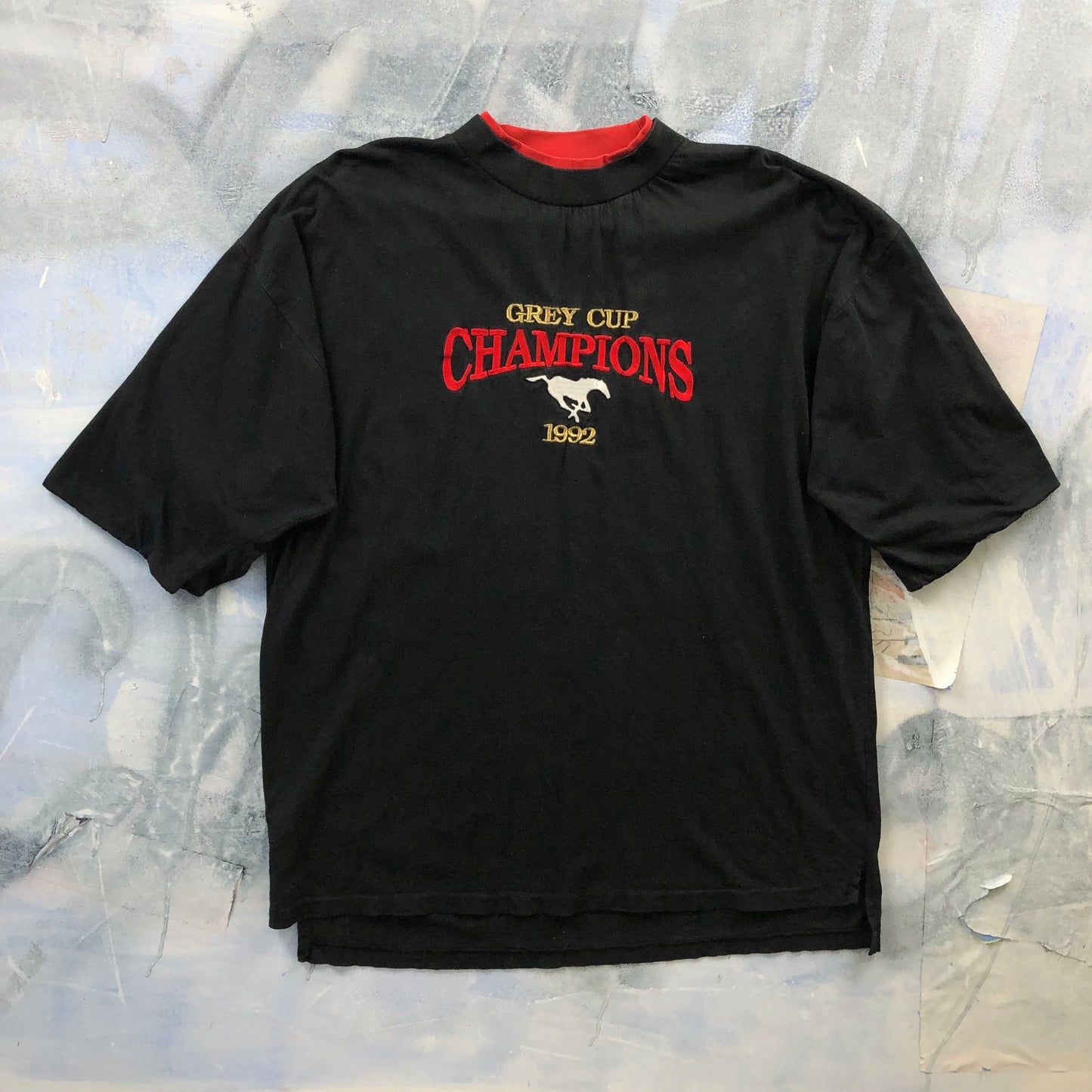 Vintage 1992 CFL Calgary Stampeders Grey Cup Champions T Shirt XL