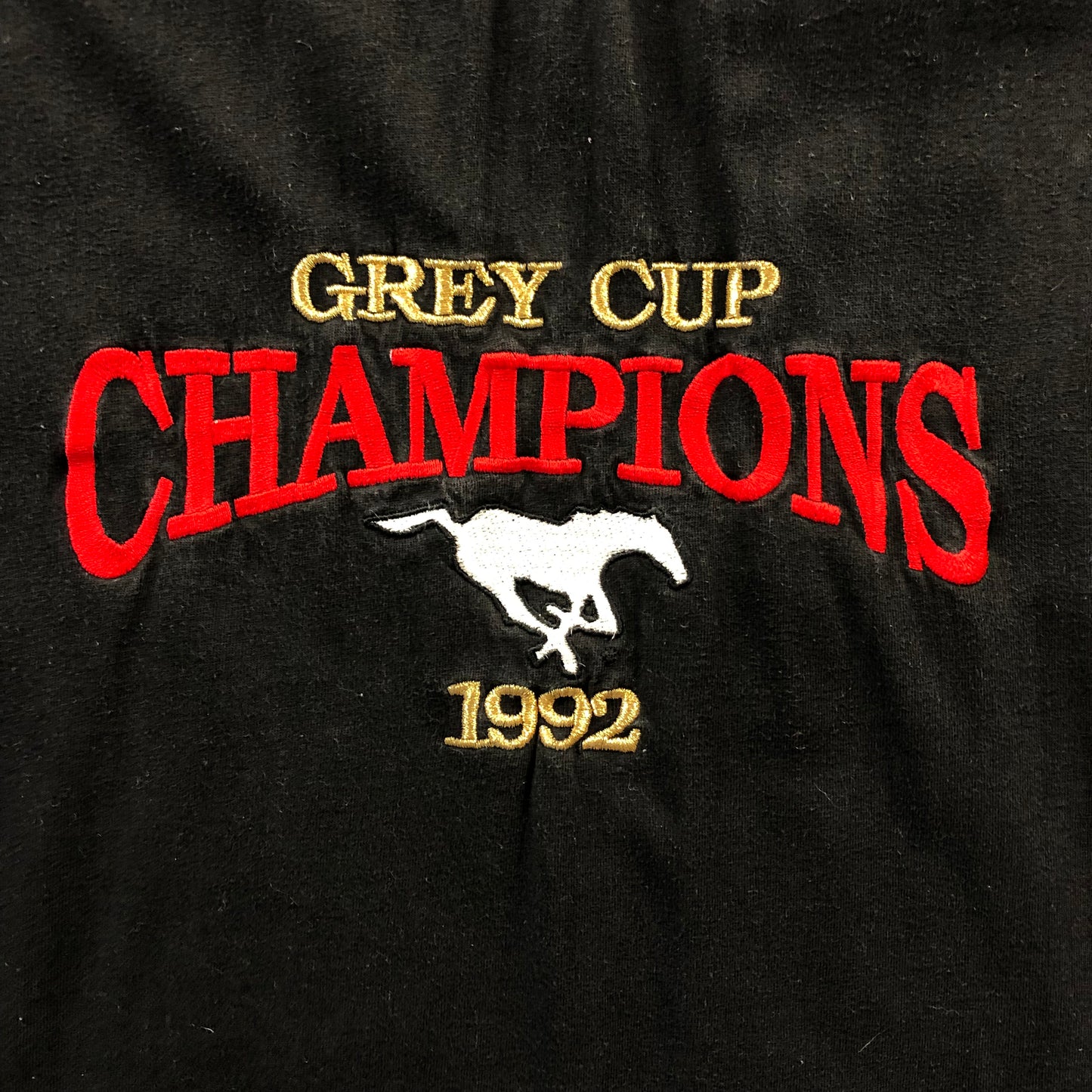 Vintage 1992 CFL Calgary Stampeders Grey Cup Champions T Shirt XL