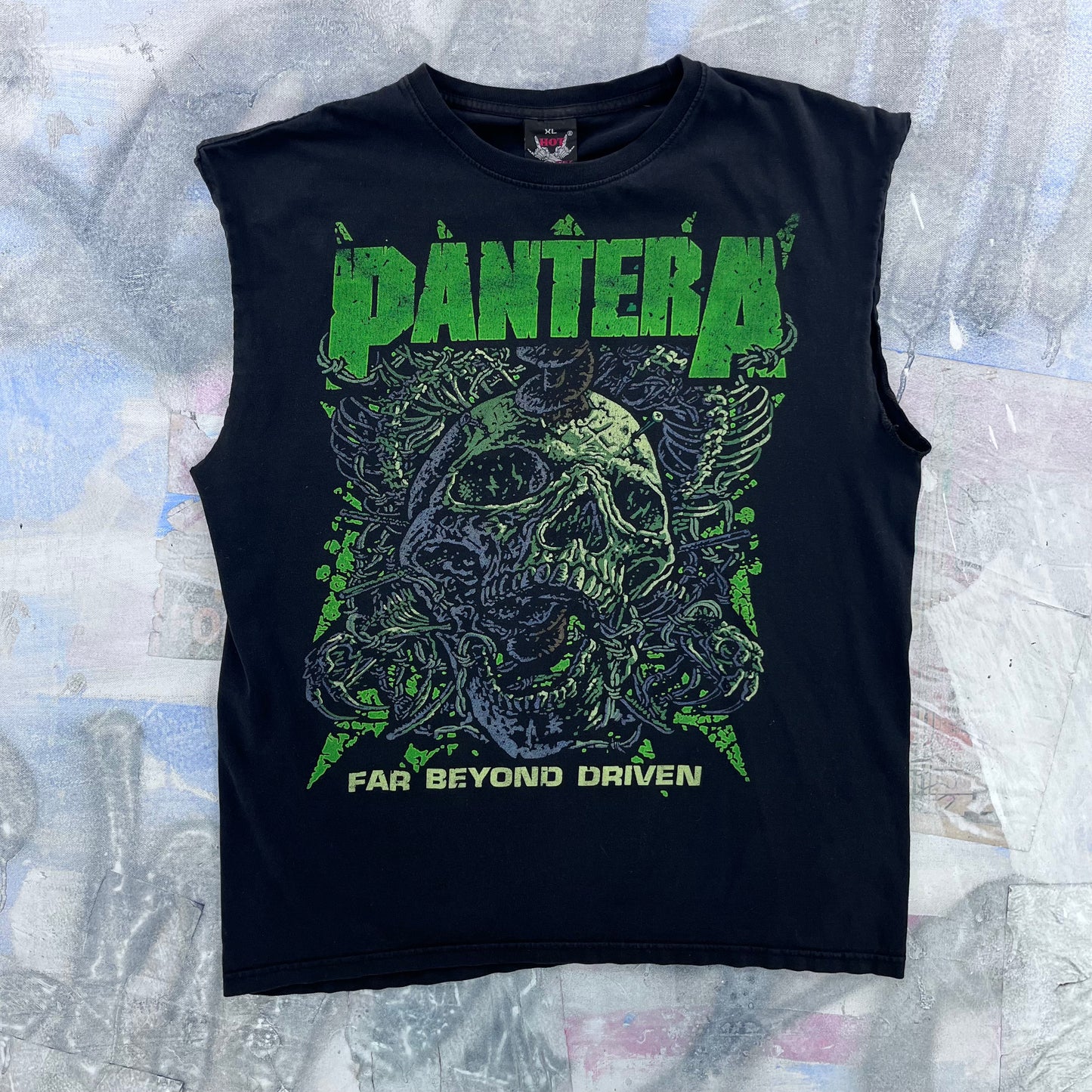 Vintage Y2K Pantera Far Beyond Driven Custom Cutt Off T Shirt XL