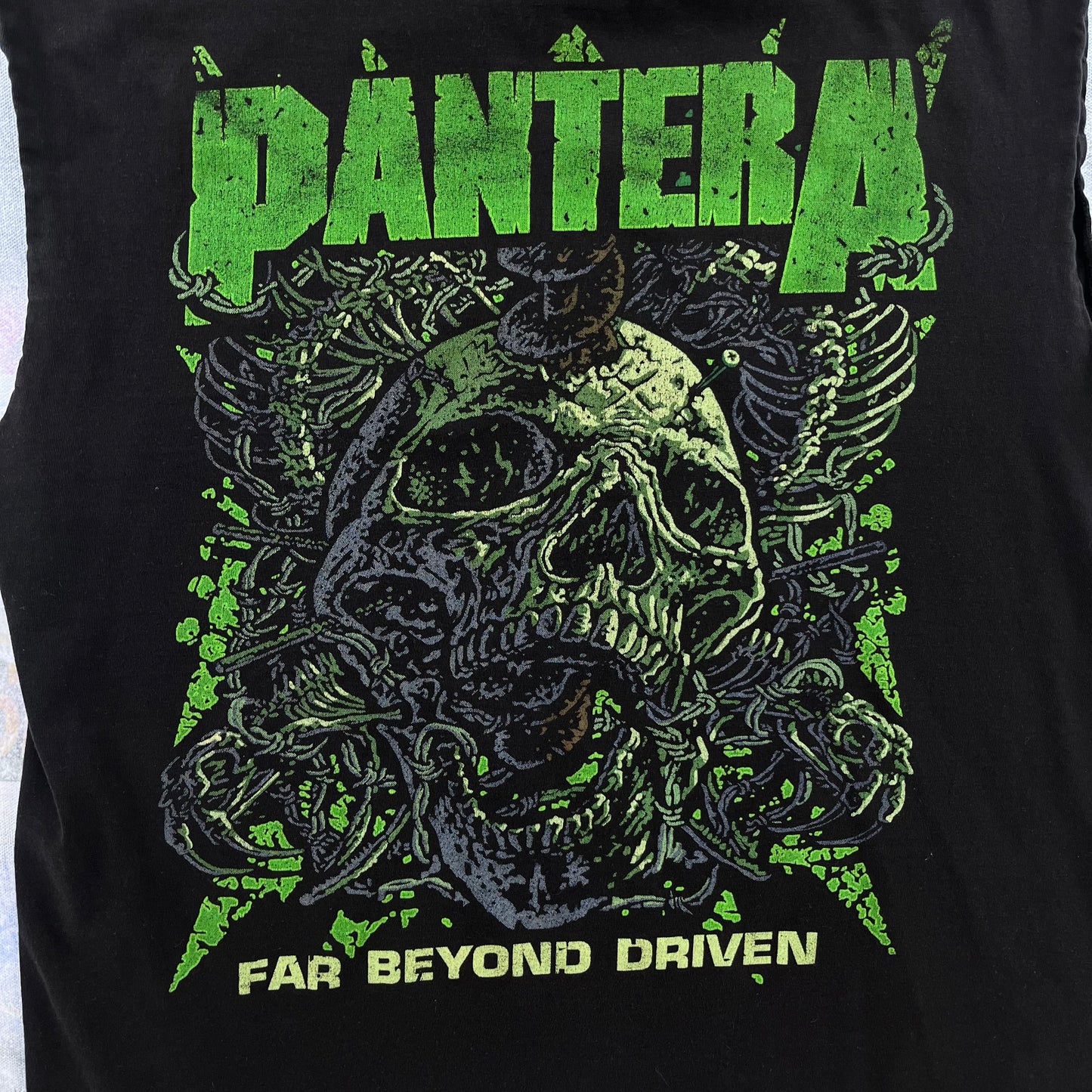 Vintage Y2K Pantera Far Beyond Driven Custom Cutt Off T Shirt XL