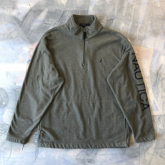 Vintage Quarter Zip Fleece Sweatshirt XL