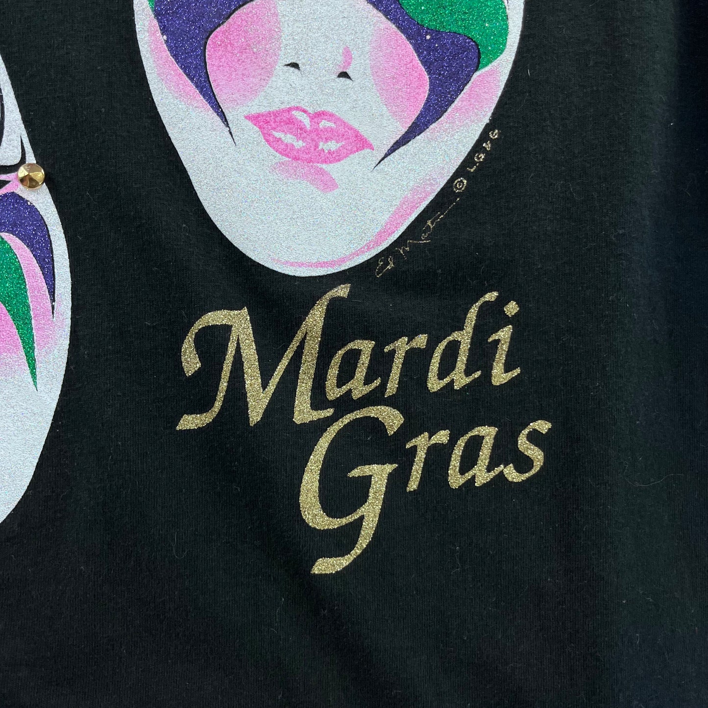 Vintage 90s USA New Orleans Mardi Gras Single Stitch T Shirt XL
