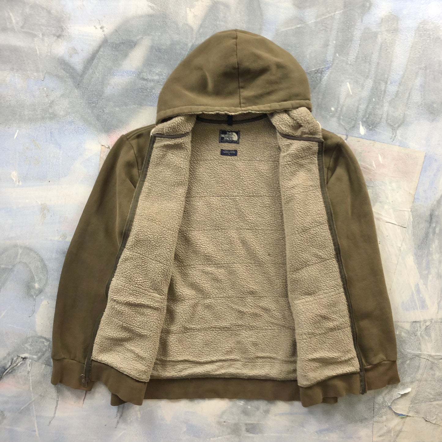Vintage The North Face Fleece Lined Zip Hoodie Sweatshirt L