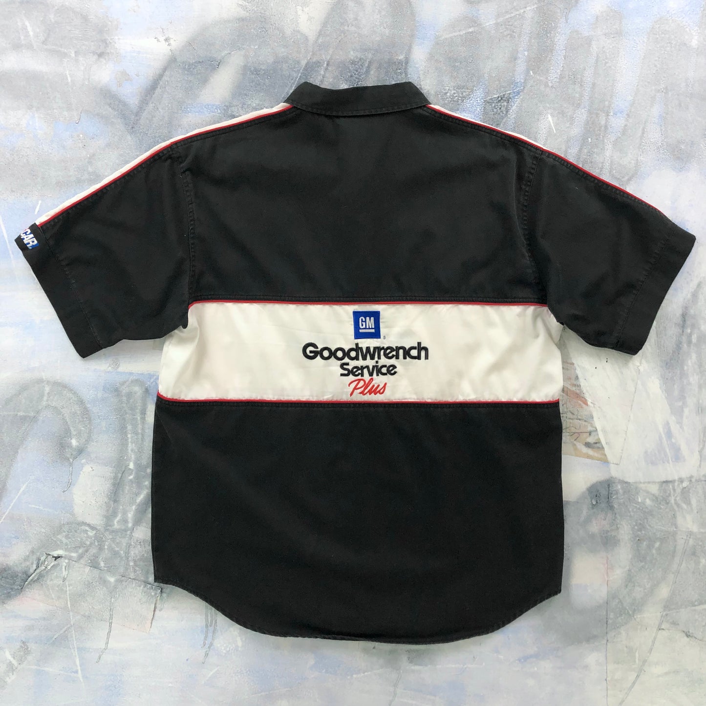 Vintage Dale Earnhardt GM Goodwrench Racing Mechanic Button Short Sleeve Shirt XL