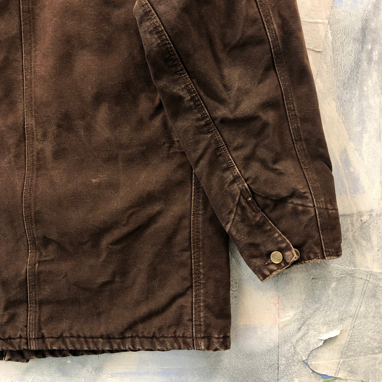 Vintage Carhartt C02 Blanket Lined Workwear Button Chore Jacket M