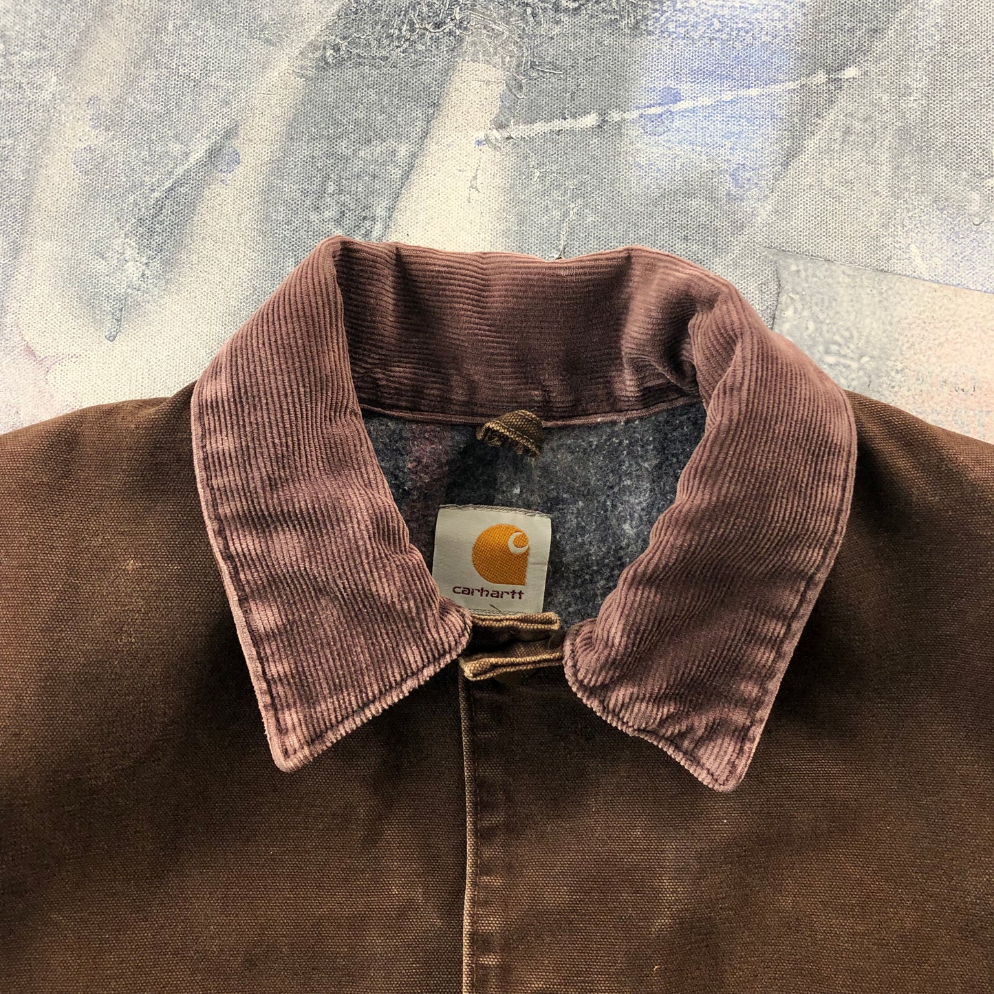 Vintage Carhartt C02 Blanket Lined Workwear Button Chore Jacket M